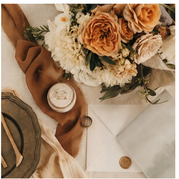 Wedding details photographed by Vowlight Photography